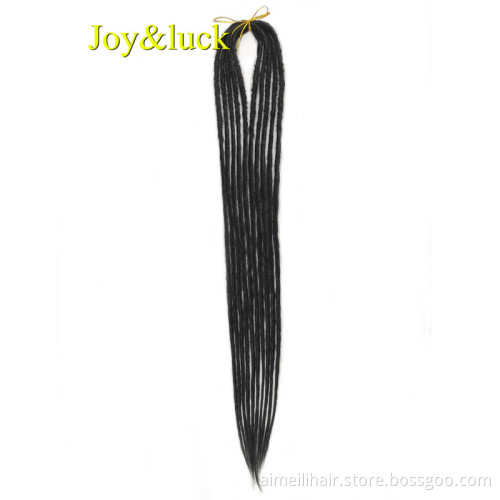 Wholesale Price Wig Handmade Folded Dreadlocks Crochet Braids Hair Extension Double Ends One Root Ombre Color Long Synthetic Wig